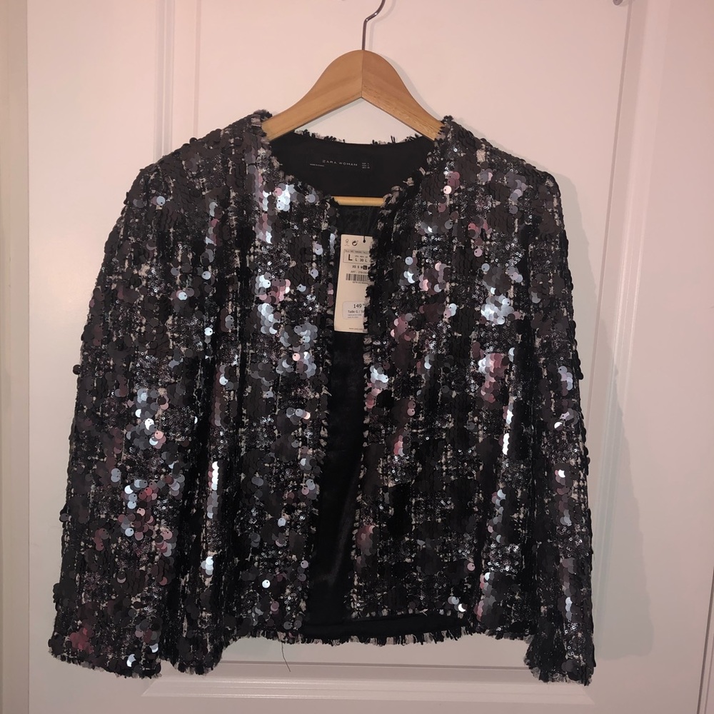 Zara sequin blazer